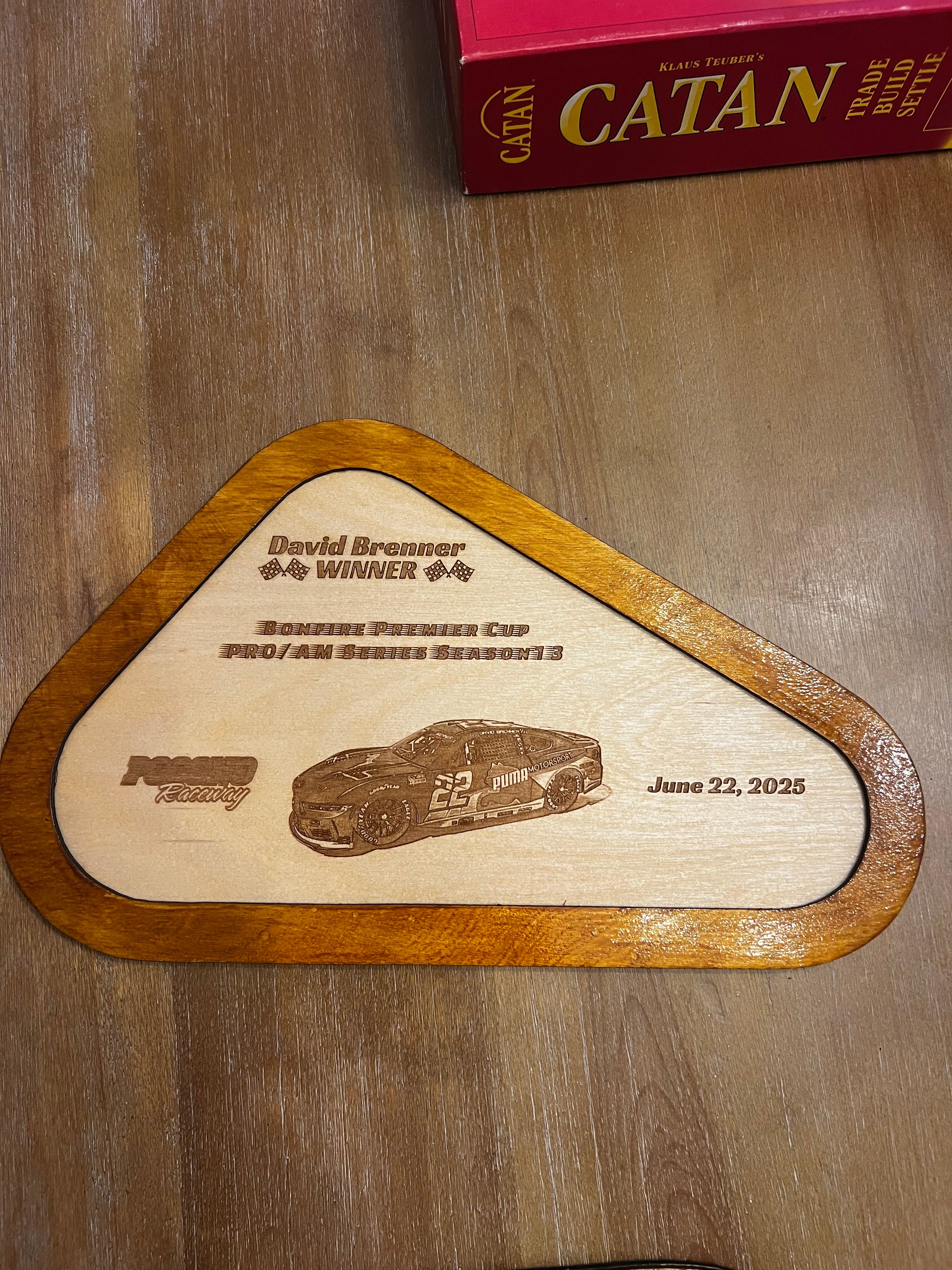 Track Trophies – Custom Wooden Race Plaques