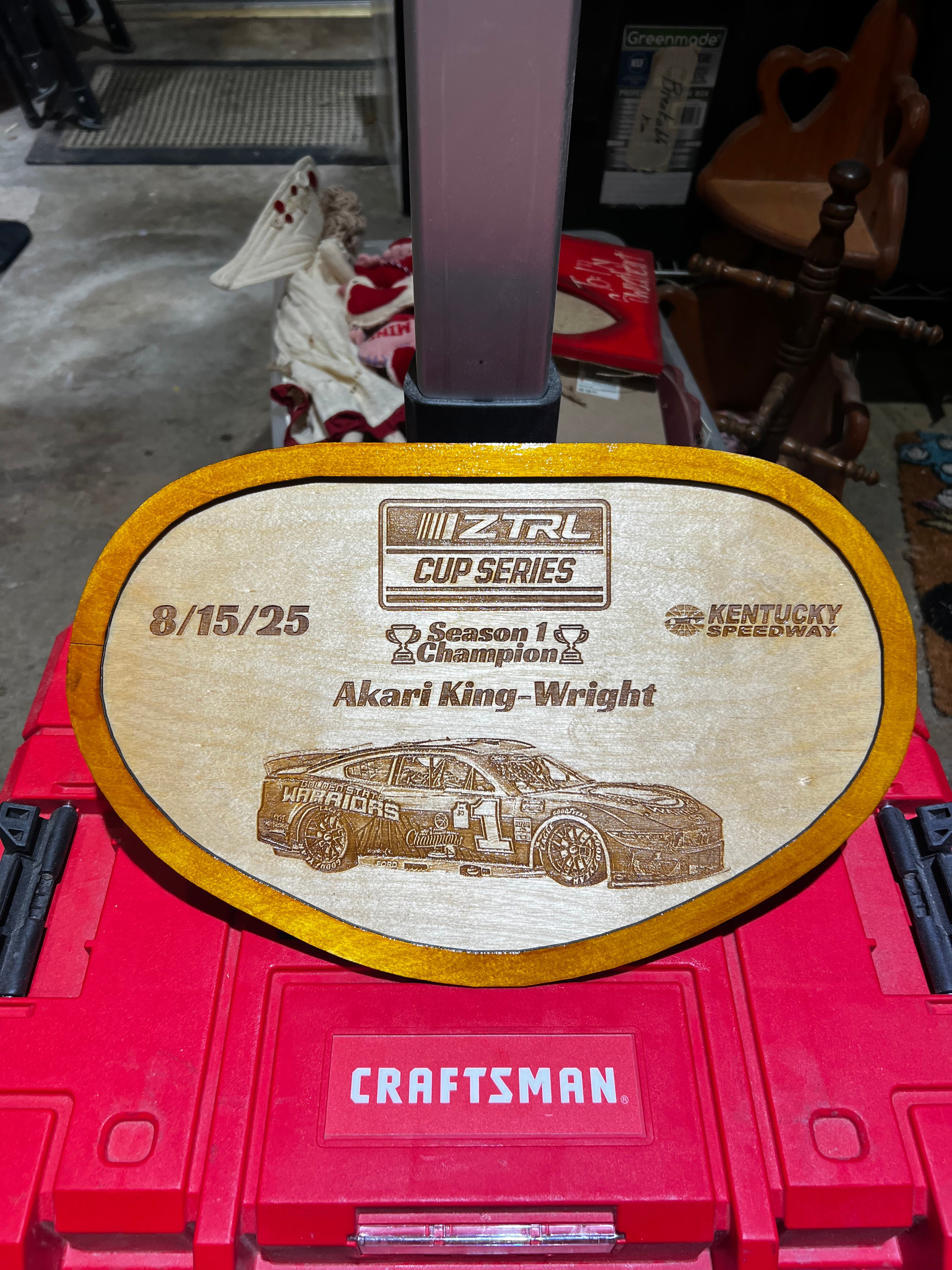 Track Trophies – Custom Wooden Race Plaques